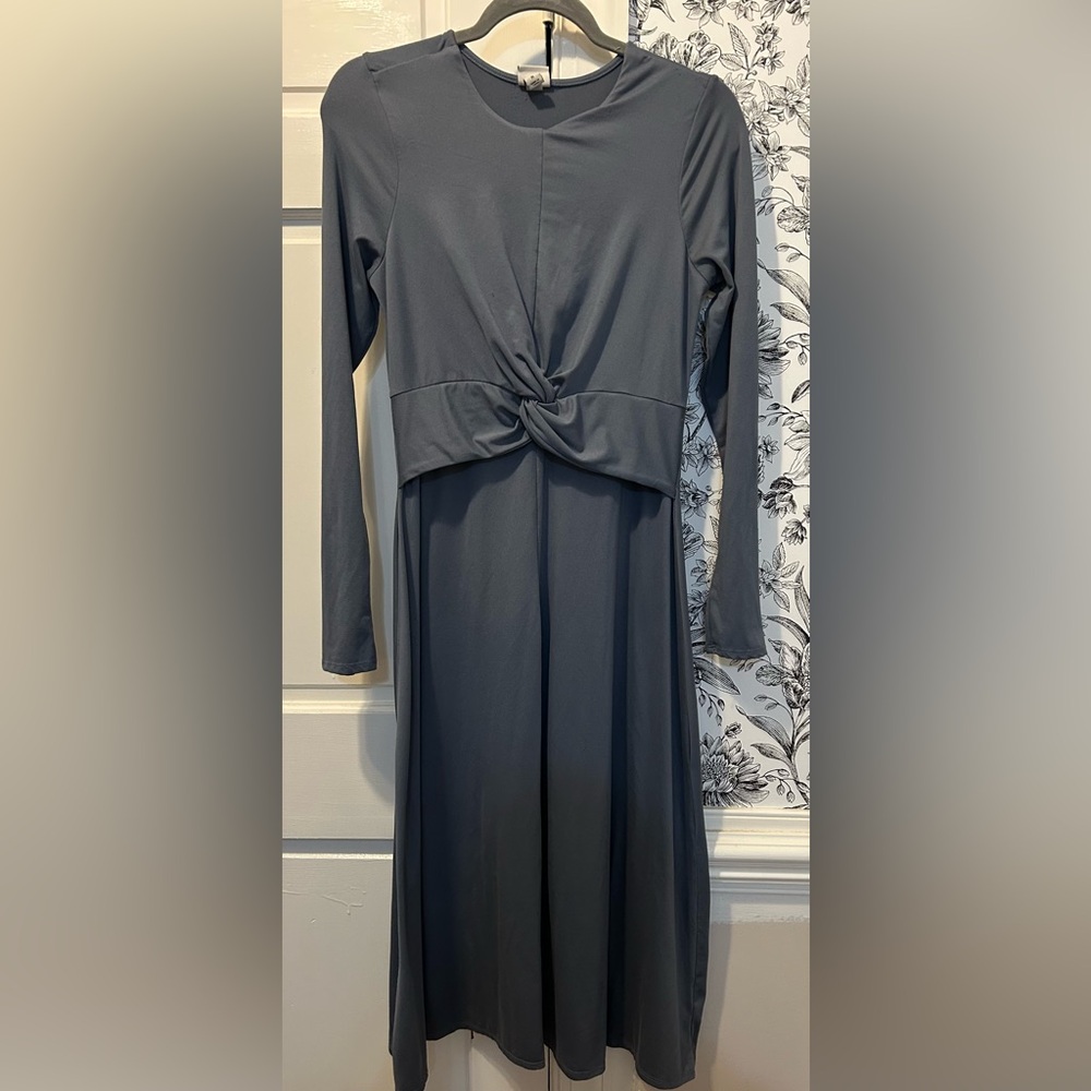 a new day - Charcoal Long Sleeve Dress